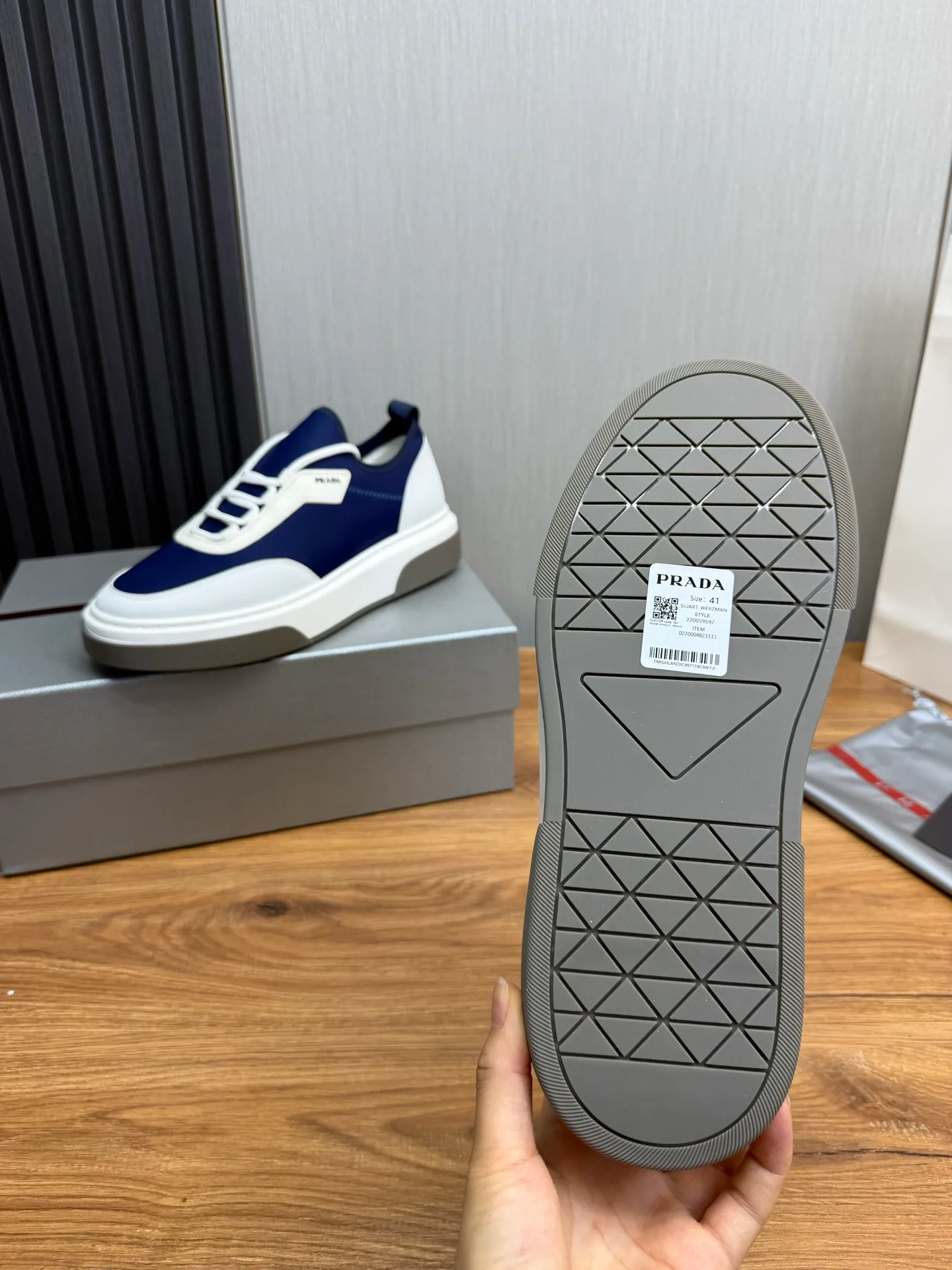 Men's shoes 💰580💰 [PRADA] Men's shoes are popular in the counter, official website is synchronized, 1 high-quality shipment ✔️Original cowhide splicing + cowhide lining, 1🆚1 replica, original sole, 38-45 (45 customized, non-refundable)